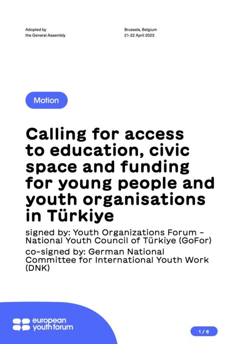 230419 M Türkiye Education Civic Space Funding